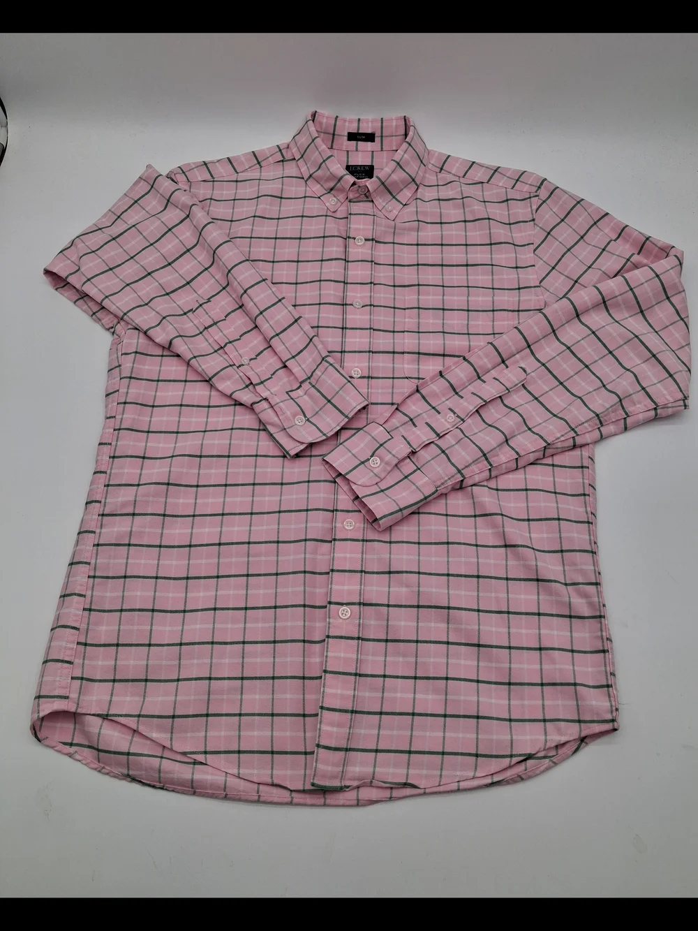 J.Crew Slim Pink Windowpane Button-Down Shirt